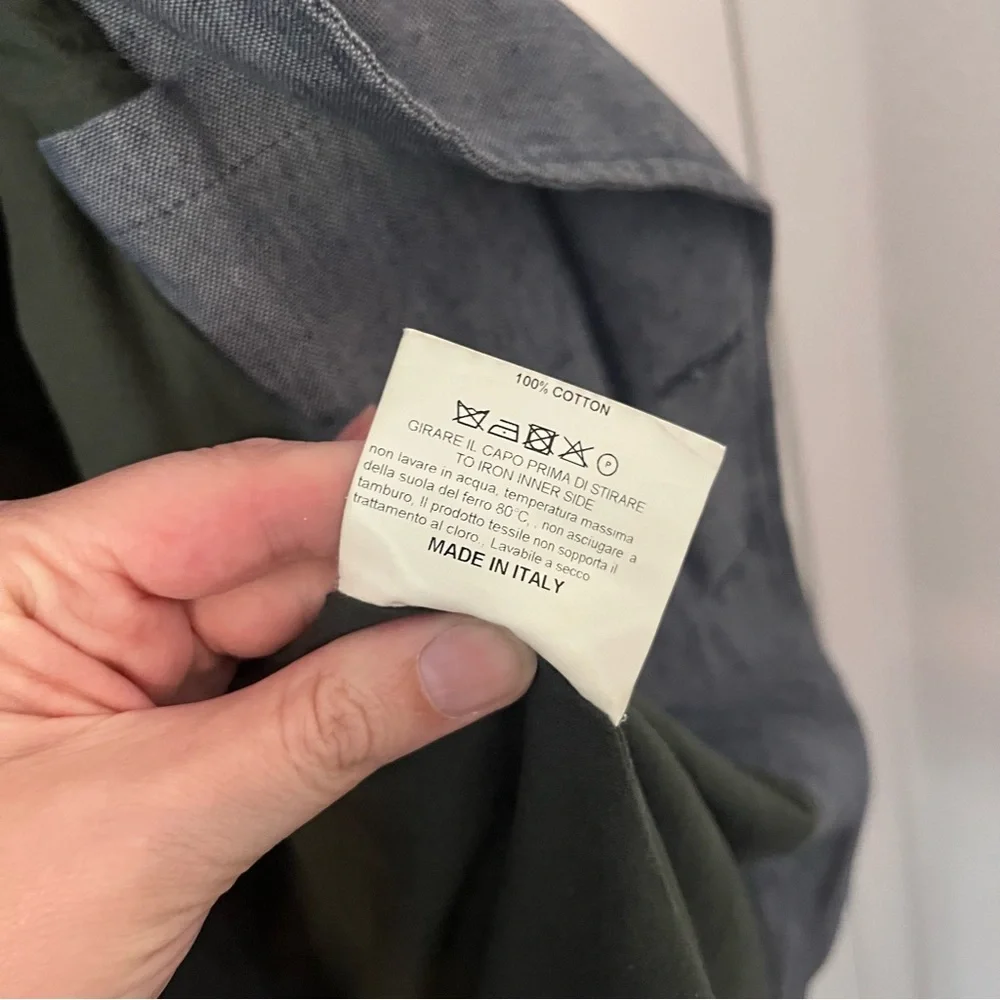Golden Goose Deluxe Brand Men’s Olive Utility Chore Jacket Made in Italy Medium